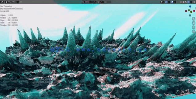 Blender与Gaea影视级冰雪世界环境场景制作视频教程(图3) Blender与Gaea影视级冰雪世界环境场景制作视频教程(图3)