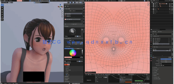Blender日系二次元运动女孩建模与动画完整制作流程视频教程(图5) Blender日系二次元运动女孩建模与动画完整制作流程视频教程(图5)