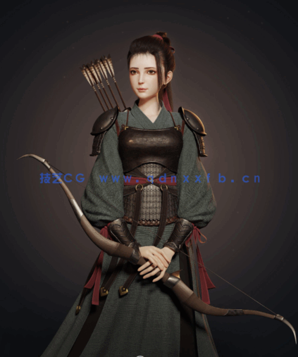 Blender女弓箭手角色模型完整制作流程视频教程(图2) Blender女弓箭手角色模型完整制作流程视频教程(图2)