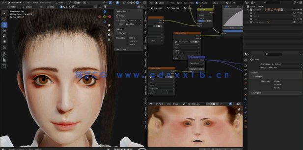 Blender女弓箭手角色模型完整制作流程视频教程(图3) Blender女弓箭手角色模型完整制作流程视频教程(图3)