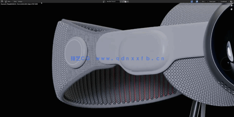 Blender苹果Apple Vision Pro头显设备完整制作流程(图4) Blender苹果Apple Vision Pro头显设备完整制作流程(图4)