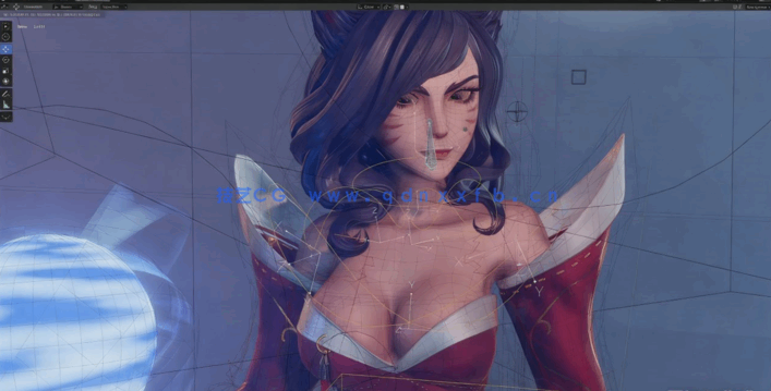 Blender阿狸Ahri《英雄联盟》游戏角色完整制作流程视频教程(图3) Blender阿狸Ahri《英雄联盟》游戏角色完整制作流程视频教程(图3)