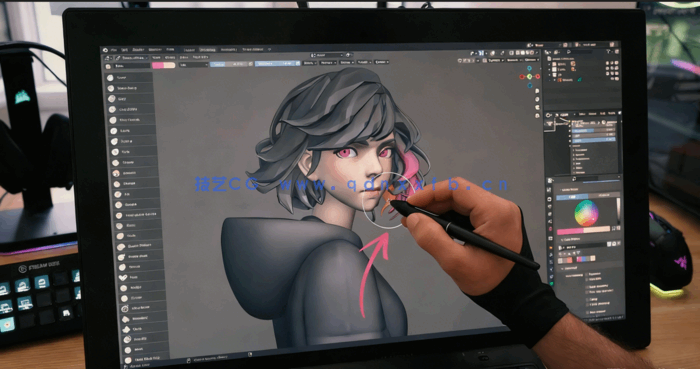 Blender人物头部数字雕刻技术大师班视频教程(图5) Blender人物头部数字雕刻技术大师班视频教程(图5)