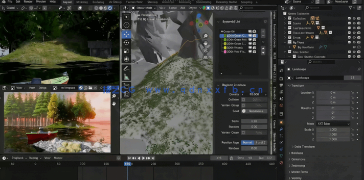 Blender影视场景光影自然元素动态镜头制作视频教程(图3) Blender影视场景光影自然元素动态镜头制作视频教程(图3)