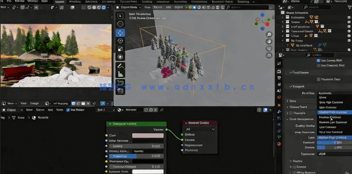 Blender影视场景光影自然元素动态镜头制作视频教程(图4) Blender影视场景光影自然元素动态镜头制作视频教程(图4)