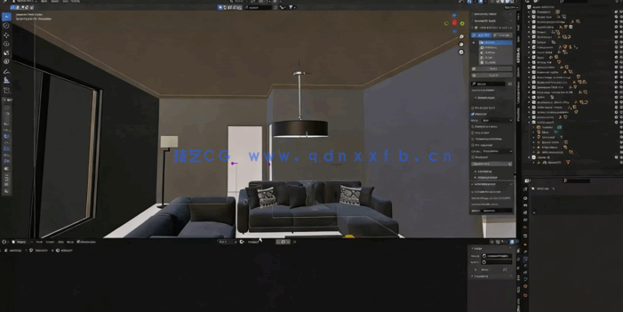Blender室内设计与建筑表现实战训练视频教程(图3) Blender室内设计与建筑表现实战训练视频教程(图3)