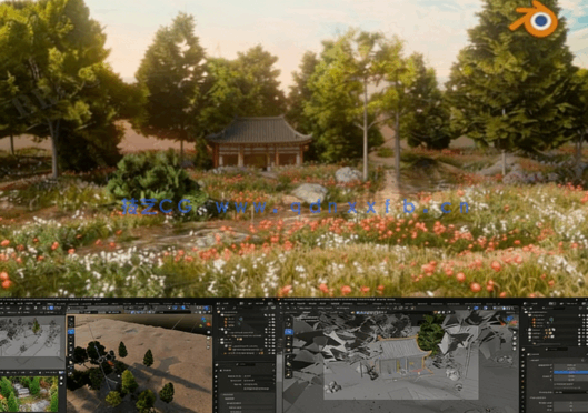 Blender逼真3D森林场景实例制作视频教程(图5) Blender逼真3D森林场景实例制作视频教程(图5)
