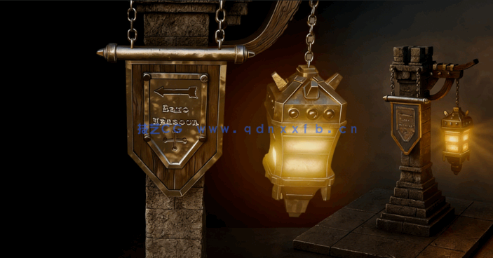 Blender与PT灯笼游戏模型资产完整制作工作流视频教(图3) Blender与PT灯笼游戏模型资产完整制作工作流视频教程(图3)