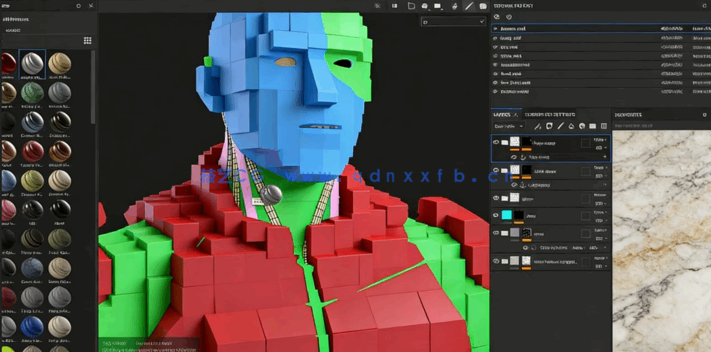 Blender赛博格义体人角色硬表面建模制作流程视频教程 (图4) Blender赛博格义体人角色硬表面建模制作流程视频教程 (图4)