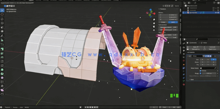 Blender游戏资产建模与纹理制作训练视频教程(图2) Blender游戏资产建模与纹理制作训练视频教程(图2)