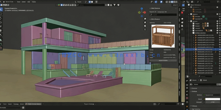 Blender从零开始创建房屋建筑可视化设计视频教程(图3) Blender从零开始创建房屋建筑可视化设计视频教程(图3)