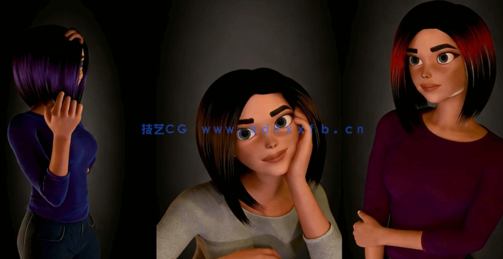 Blender卡通女孩角色雕刻建模全流程制作视频教程(图2) Blender卡通女孩角色雕刻建模全流程制作视频教程(图2)