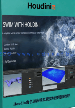 Houdin角色游泳模拟视觉特效视频教程 (图1) Houdin角色游泳模拟视觉特效视频教程 (图1)