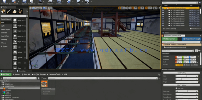 Houdini与UE4经典日本武士道建筑场景制作视频教程(图4) Houdini与UE4经典日本武士道建筑场景制作视频教程(图4)