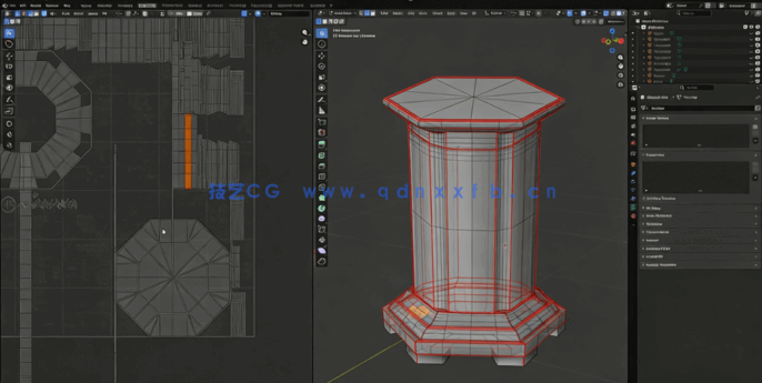 Blender与UE5老式复古留声机3A级游戏模型资产完整(图5) Blender与UE5老式复古留声机3A级游戏模型资产完整制作流程视频教程(图5)