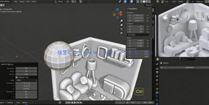 Blender 3D终极课程:从建模到动画训练视频教程(图6) Blender 3D终极课程:从建模到动画训练视频教程(图6)
