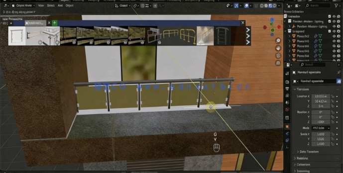 Blender现代别墅建筑景观制作完全实战训练视频教程(图3) Blender现代别墅建筑景观制作完全实战训练视频教程(图3)