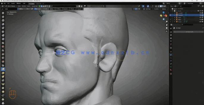 Blender《黑袍纠察队》祖国人角色完整制作流程视频教程(图3) Blender《黑袍纠察队》祖国人角色完整制作流程视频教程(图4)