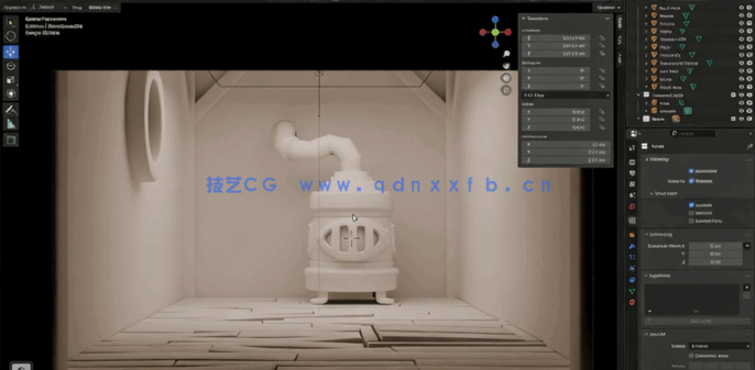 Blender风格化房间完整制作工作流程视频教程(图2) Blender风格化房间完整制作工作流程视频教程(图2)