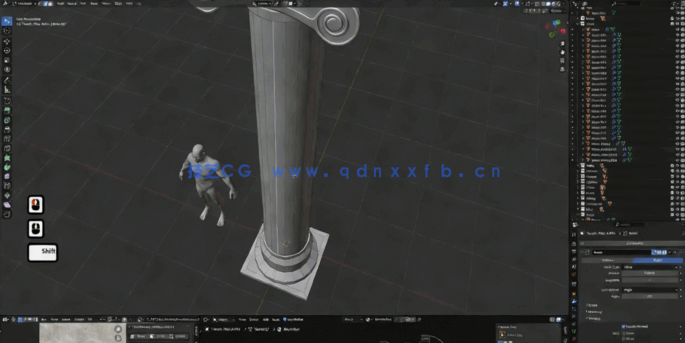 Blender希腊神庙与花园场景制作全流程视频教程(图3) Blender希腊神庙与花园场景制作全流程视频教程(图3)