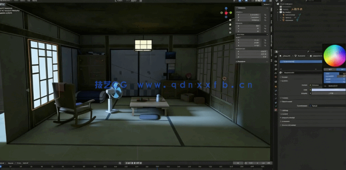 Blender与SP日式动漫风格房屋完整制作流程视频教程(图6) Blender与SP日式动漫风格房屋完整制作流程视频教程(图6)