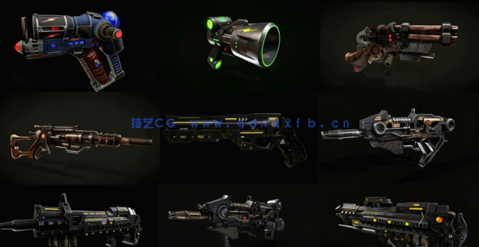 Blender游戏狙击枪模型完整制作流程视频教程(图2) Blender游戏狙击枪模型完整制作流程视频教程(图2)
