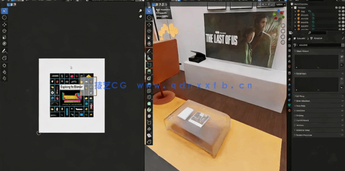 Blender 3D房间场景实践制作工作流程视频教程(图5) Blender 3D房间场景实践制作工作流程视频教程(图5)