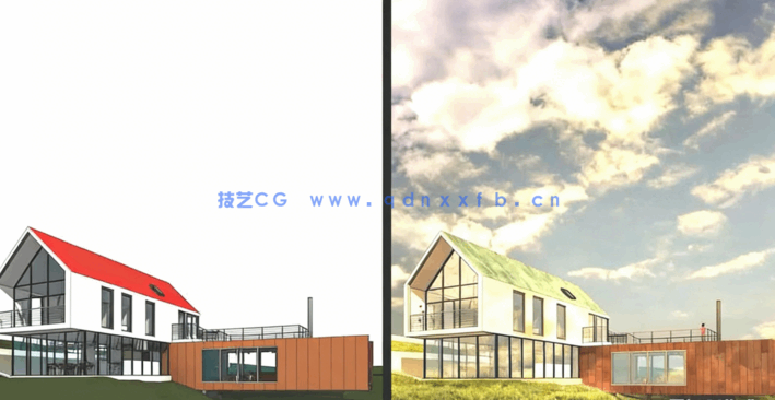 PS建筑图纸渲染绘图制作处理工作流程视频教程(图2) PS建筑图纸渲染绘图制作处理工作流程视频教程(图2)