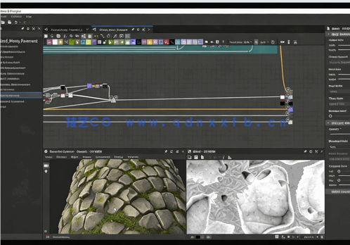 Substance Designer苔藓道路纹理材质制作流程视频教程(图2) Substance Designer苔藓道路纹理材质制作流程视频教程(图2)