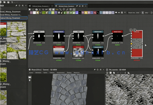 Substance Designer苔藓道路纹理材质制作流程视频教程(图4) Substance Designer苔藓道路纹理材质制作流程视频教程(图4)