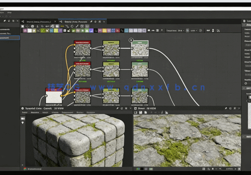 Substance Designer苔藓道路纹理材质制作流程视频教程(图6) Substance Designer苔藓道路纹理材质制作流程视频教程(图6)