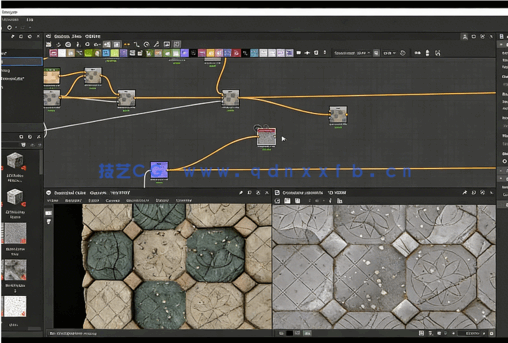 Substance Designer破的瓷砖材质实例制作流程视频教程(图4) Substance Designer破的瓷砖材质实例制作流程视频教程(图4)