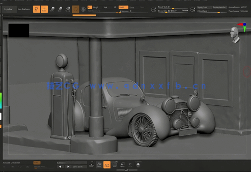 Substance Painter汽车3D场景纹理实例制作视频教程(图2) Substance Painter汽车3D场景纹理实例制作视频教程(图2)