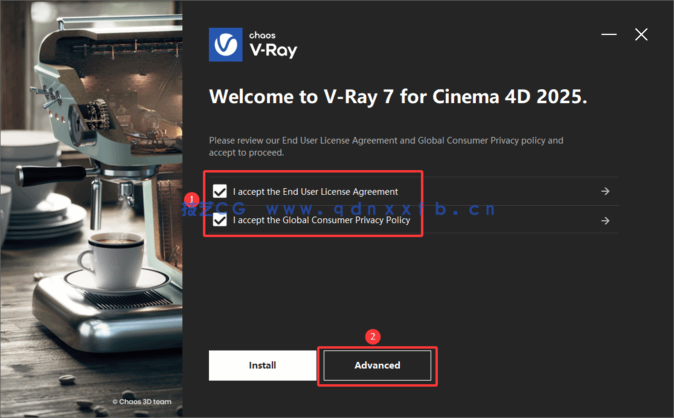 V-Ray 7.10.01 for Cinema 4D 破解版下载与安装教程(图2) V-Ray 7.10.01 for Cinema 4D 破解版下载与安装教程(图2)
