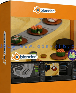 Blender日式回转寿司场景全流程制作视频教程(图1) Blender日式回转寿司场景全流程制作视频教程(图1)