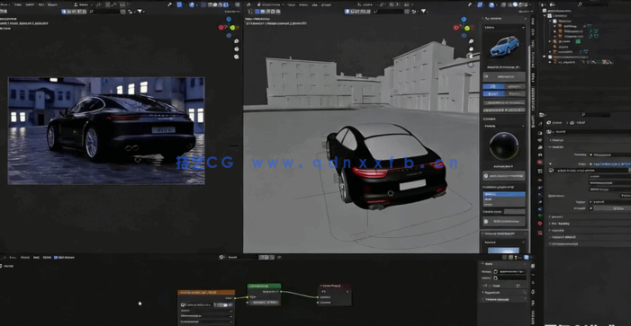 Blender汽车渲染基础核心技术训练视频教程(图2) Blender汽车渲染基础核心技术训练视频教程(图2)