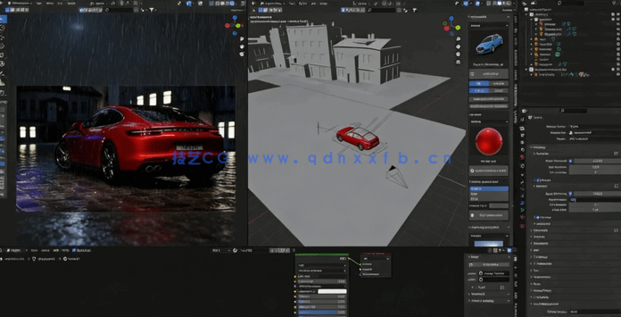Blender汽车渲染基础核心技术训练视频教程(图4) Blender汽车渲染基础核心技术训练视频教程(图4)