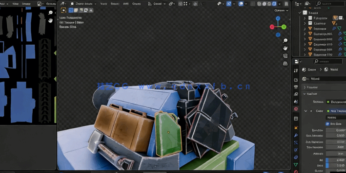 Blender游戏模型资产完制作工业化流程视频教程(图2) Blender游戏模型资产完整制作工业化流程视频教程(图2)