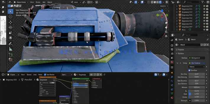 Blender游戏模型资产完制作工业化流程视频教程(图4) Blender游戏模型资产完整制作工业化流程视频教程(图4)
