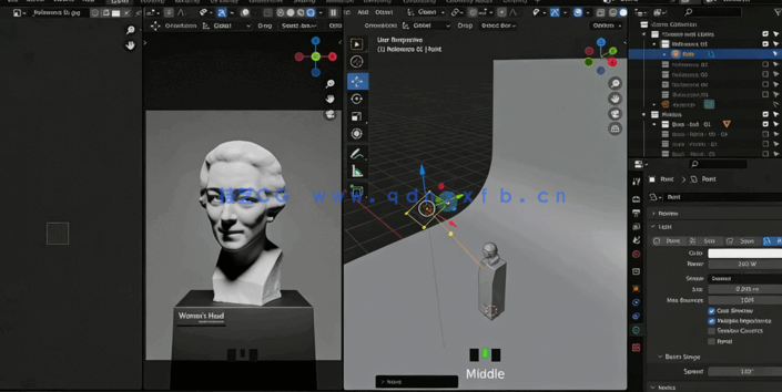 Blender人物肖像灯光照明核心技术视频教程(图2) Blender人物肖像灯光照明核心技术视频教程(图2)