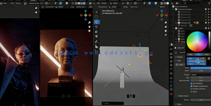 Blender人物肖像灯光照明核心技术视频教程(图3) Blender人物肖像灯光照明核心技术视频教程(图3)