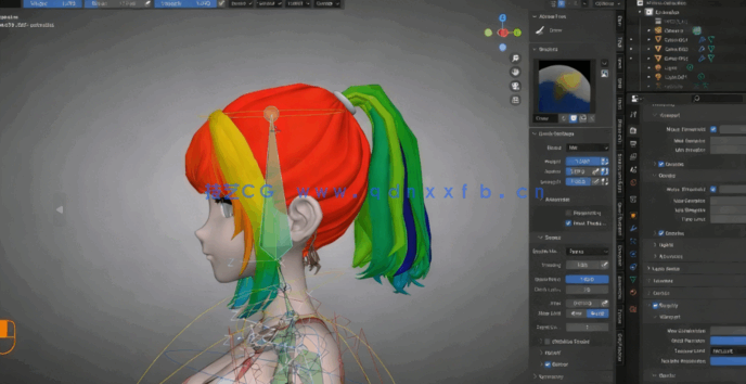 Blender日系可爱运动女孩完整实例制作视频教程(图6) Blender日系可爱运动女孩完整实例制作视频教程(图6)
