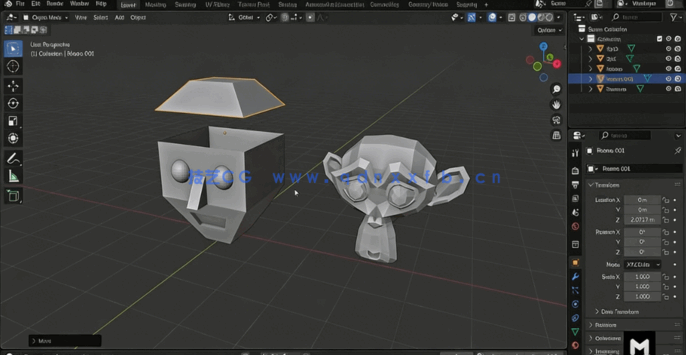Blender 3D建模从入门到精通技术训练视频教程(图3) Blender 3D建模从入门到精通技术训练视频教程(图3)