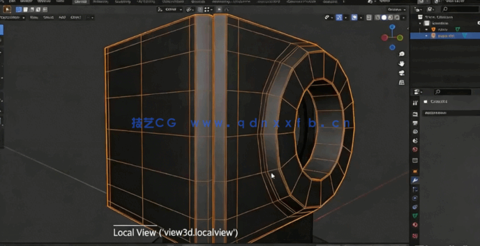 Blender复杂机械结构硬表面建模与UV展开全流程指南(图4) Blender复杂机械结构硬表面建模与UV展开全流程指南视频教程(图4)