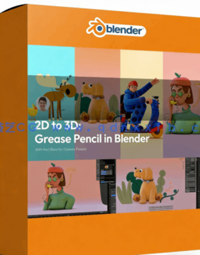 Blender 2D手绘风格角色转化为3D模型技术视频教程(图1) Blender 2D手绘风格角色转化为3D模型技术视频教程(图1)