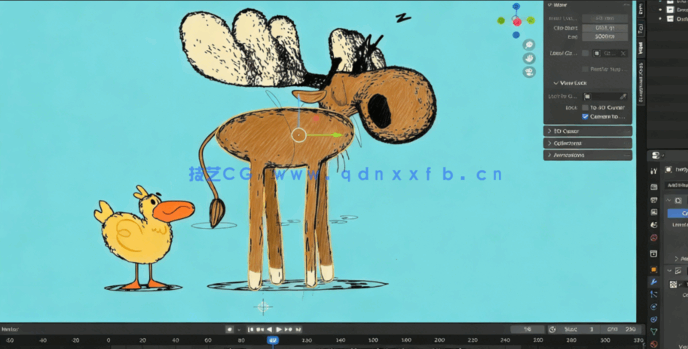 Blender 2D手绘风格角色转化为3D模型技术视频教程(图3) Blender 2D手绘风格角色转化为3D模型技术视频教程(图3)