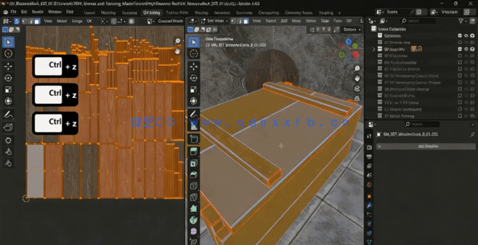 Blender中UV展开与纹理映射核心技术训练视频教程 (图3) Blender中UV展开与纹理映射核心技术训练视频教程 (图3)