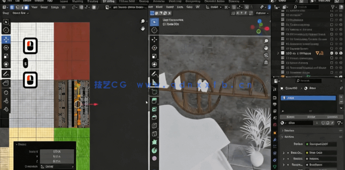 Blender中UV展开与纹理映射核心技术训练视频教程 (图4) Blender中UV展开与纹理映射核心技术训练视频教程 (图4)