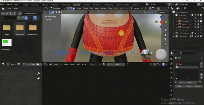 Blender《杀手豆》游戏角色建模雕刻与动画制作全流(图3) Blender《杀手豆》游戏角色建模雕刻与动画制作全流(图3)