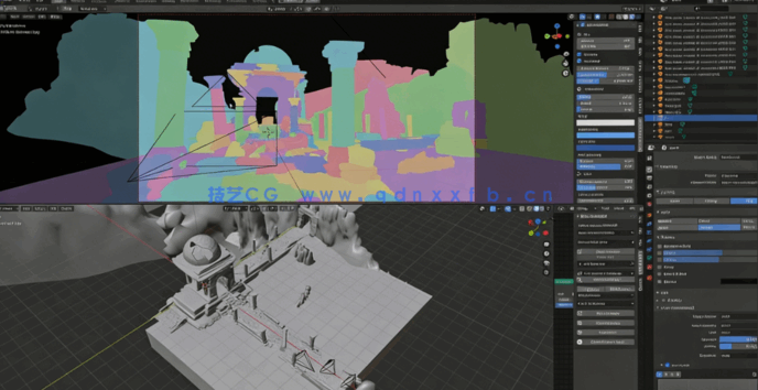 Blender与PS概念艺术场景创作流程综合指南视频教程(图2) Blender与PS概念艺术场景创作流程综合指南视频教程(图2)